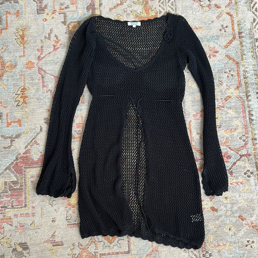 Frankie's Bikinis Black Babydoll Coverup